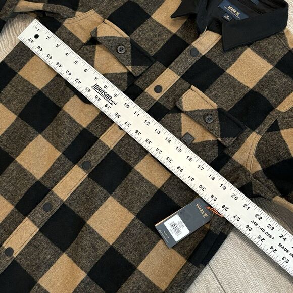 Roark Nordsman Wool Blend Snap Front Flannel Shirt Shacket Gorpcore Winter Med - Picture 7 of 8